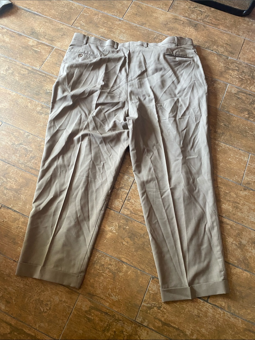 Jos. A. Bank Men's Taupe Suit. Jacket is 52L and pants are 48L. Good condition. - Picture 6 of 7